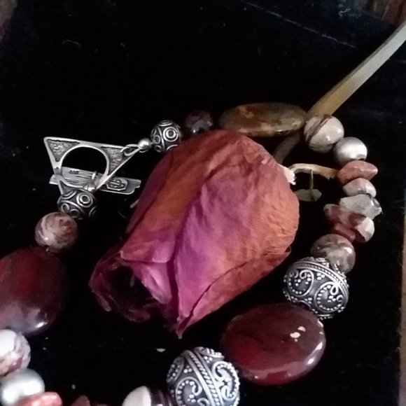 JASPER BRACELET/Jasper Picasso Silver Bracelet - Picture 2 of 2